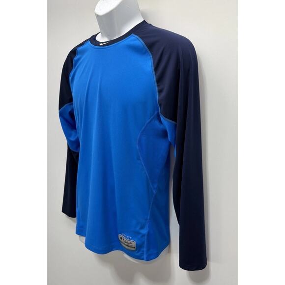 Nike Pro Combat Men’s M Blue Vented Authentic Collection Baseball Top Active - Picture 2 of 8